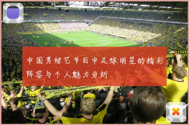 中国男综艺节目中足球明星的精彩阵容与个人魅力分析